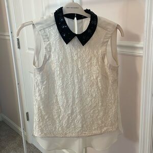 Karen Millen cream sleeveless blouse